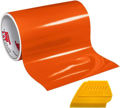 ORACAL 651 Gloss Adhesive Craft Vinyl 12" x 6.5ft Large Roll Including Detailer Squeegee (Gold) in Saudi Arabia
