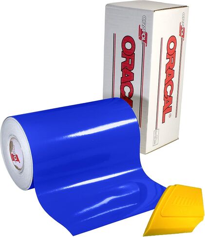 ORACAL 651 Gloss Adhesive Craft Vinyl 12" x 6.5ft Large Roll Including Detailer Squeegee (Gold) in Saudi Arabia