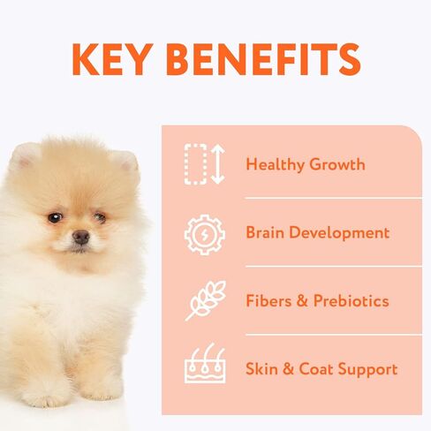 OPtimeal Puppy Dog Food - Proudly Ukrainian - Delicious Puppy Food Dry Recipe with Skin and Digestive Support for Small and Toy Breed Puppies (3.3 Pound (Pack of 1), Lamb & Rice) in Saudi Arabia