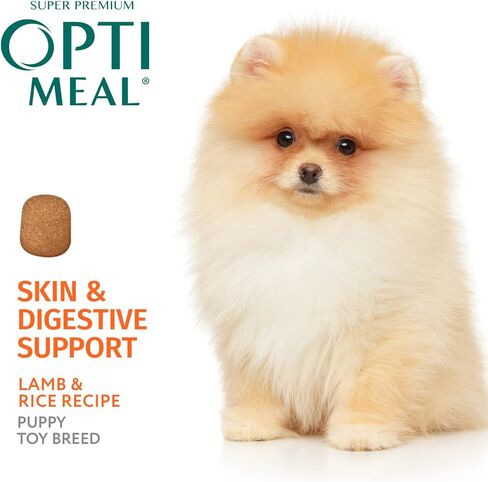 OPtimeal Puppy Dog Food - Proudly Ukrainian - Delicious Puppy Food Dry Recipe with Skin and Digestive Support for Small and Toy Breed Puppies (3.3 Pound (Pack of 1), Lamb & Rice) in Saudi Arabia