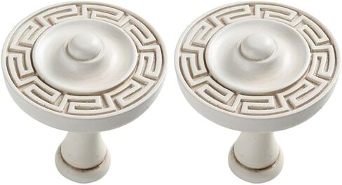 YYC 2Pcs Retro Resin Medallion Drapery Holdback Curtain Wall Hooks Curtain Rod (White) in Saudi Arabia