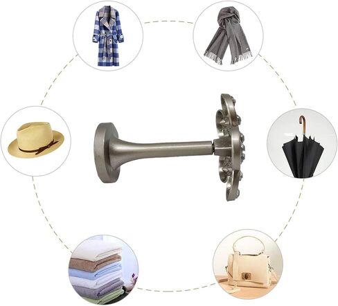 YYC 1Pair Elegant Flower Drapery Medallion Holdbacks Decorative Crystal Window Treatment Holdbacks Simple Wall Hooks (Silver) in Kuwait