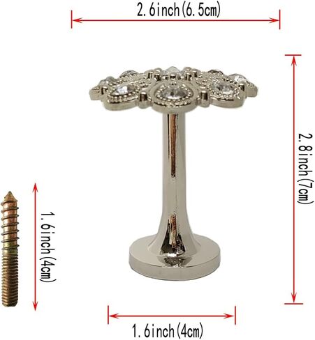 YYC 1Pair Elegant Flower Drapery Medallion Holdbacks Decorative Crystal Window Treatment Holdbacks Simple Wall Hooks (Silver) in Kuwait