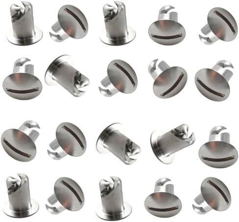 .500 Grip 7/16" Aluminum Button Oval Head Turn Quarter Dzus Fasteners (20 Pack-Chrome) in Saudi Arabia