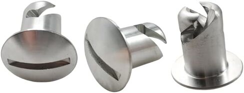 .500 Grip 7/16" Aluminum Button Oval Head Turn Quarter Dzus Fasteners (20 Pack-Chrome) in Saudi Arabia