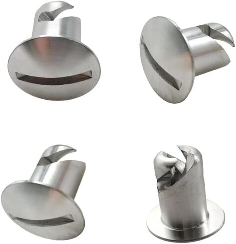.500 Grip 7/16" Aluminum Button Oval Head Turn Quarter Dzus Fasteners (20 Pack-Chrome) in Saudi Arabia