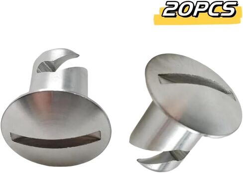 .500 Grip 7/16" Aluminum Button Oval Head Turn Quarter Dzus Fasteners (20 Pack-Chrome) in Saudi Arabia