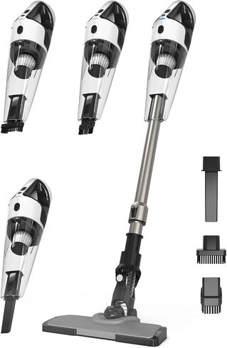 Cordless Vacuum Cleaner - Lightweight Vacuum Cleaners for Home, High Power Handheld Portable Vacuum for Car, Wireless Stick Vacuum Cleaners for Pet Hair Carpet and Floor Vacuum Cleaner, Gray in Saudi Arabia