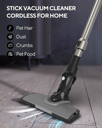 Cordless Vacuum Cleaner - Lightweight Vacuum Cleaners for Home, High Power Handheld Portable Vacuum for Car, Wireless Stick Vacuum Cleaners for Pet Hair Carpet and Floor Vacuum Cleaner, Gray in Saudi Arabia