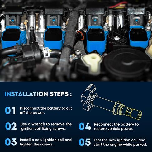 Ignition Coil Pack 4pcs for Infiniti FX50 M56 Q70 Q70L QX60 QX70, Nissan March Altima Cube NP300 Frontier NV200 Rogue Select Sentra Tiida Urvan Versa, 1788369 C1696 22448ED000 UF549 22448-JA00A in Saudi Arabia