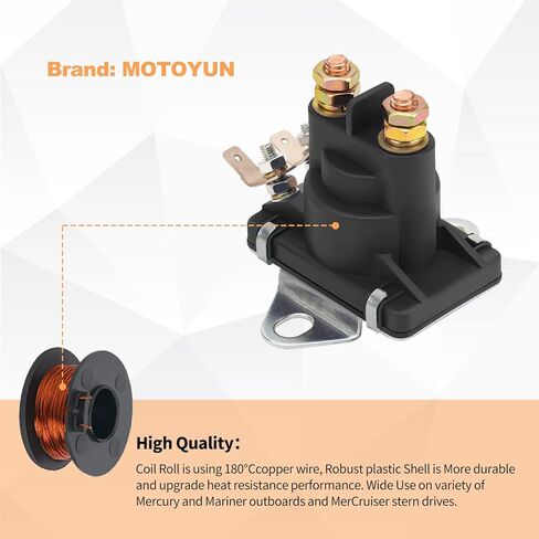 الملف اللولبي لتقليم الطاقة 12 فولت 89-96158T متوافق مع المحركات الخارجية Mercruiser Mercury Mariner 35-275 HP # 8994318 89818864T 89-84607 8996158T in Kuwait