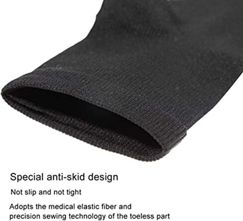 1 Pair Plus Size Compression Socks with Zipper for Women Men, Open Toe Support Socks for Varicose Veins in Saudi Arabia