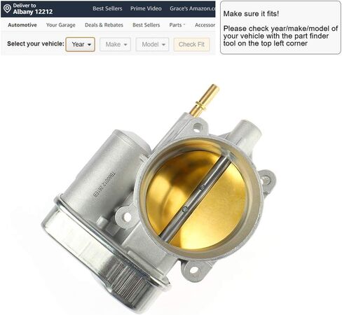 IRONTEK 217-2296 Electronic Throttle Body FITS Chevrolet (06-07 Impala/ 03-07 Trailblazer/ 04-07 Colorado), for GMC (04-07 Canyon/ 03-07 Envoy), for Buick 04-07 Rainier #12568580 S20064 in Saudi Arabia