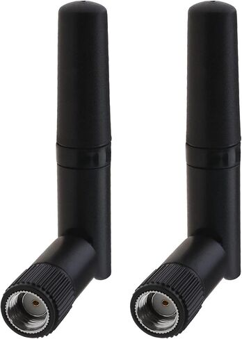 2PCS Mini WiFi Antenna Dual Band 2.4GHz 5.8Ghz RP-SMA Male Right Angle Antenna for PCI Network Card PC Desktop Computer Gaming Motherboard Wireless Router in Saudi Arabia