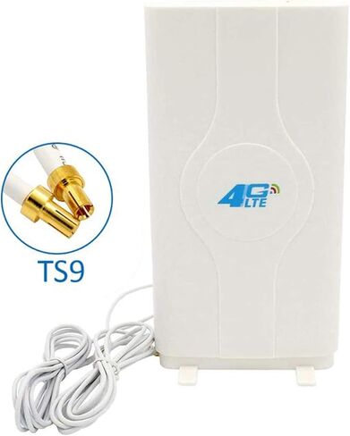 هوائي KuWFi 4G LTE خارجي TS9، هوائي 4G LTE MIMO 700-2600Mhz مع هوائي لوحة معزز موصل ذكر 2- TS9 مع كابل 2 متر 88dBi in Kuwait