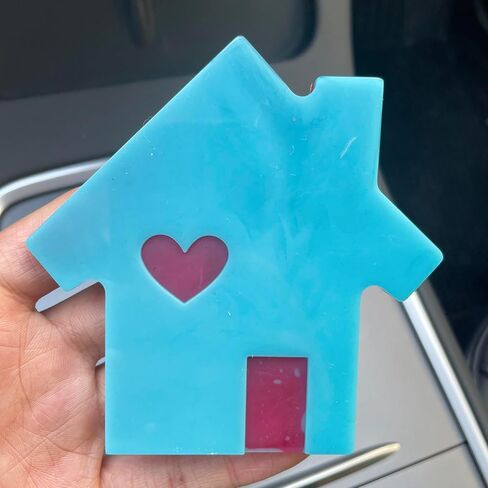 (300 Design Optional) MUBYOK M400 Love House Silicone Freshie Mold for Baking Aroma Beads Car Freshie Supplies in Kuwait