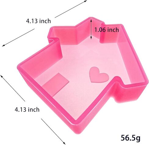 (300 Design Optional) MUBYOK M400 Love House Silicone Freshie Mold for Baking Aroma Beads Car Freshie Supplies in Kuwait