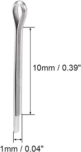 uxcell Split Cotter Pin - 2mm x 30mm 304 Stainless Steel 2-Prongs Silver Tone Fastener Clip Key 30Pcs in Saudi Arabia