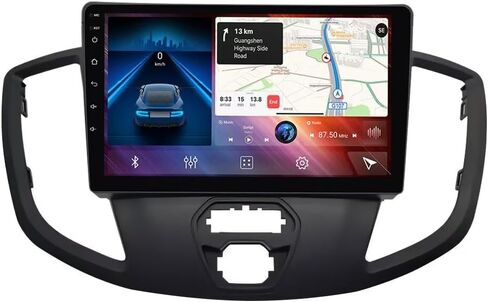ستيريو راديو السيارة Android من MekedeTech لسيارة Ford Transit 2015-2018، استبدال وحدة الرأس، ترقية شاشة اللمس مع CarPlay اللاسلكي/Android Auto، 4 core 1+32G in Kuwait