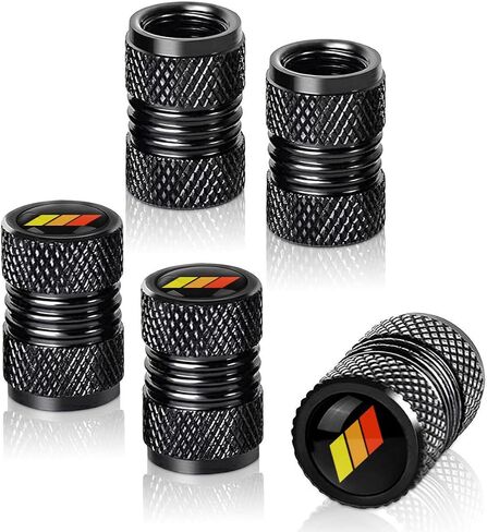 for Toyota Tacoma 4Runner Tundra Rav4 Highlander Metal Tire Valve Stem Cap Covers Air Valve Cap Set Dust Proof Leak-Proof Air Cover Logo Styling Car Accessories(Pack of 5) (A) in Saudi Arabia