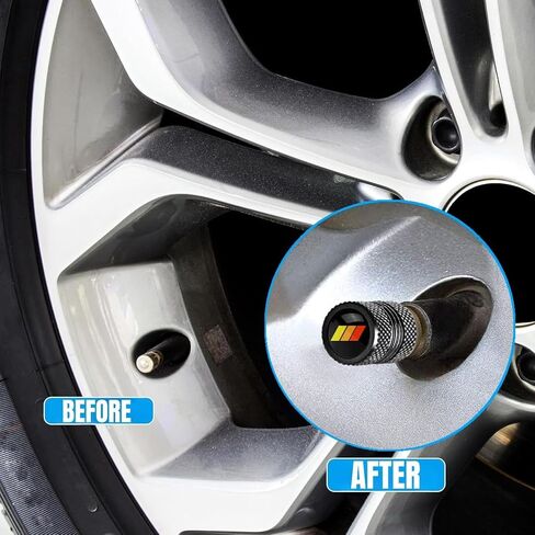 for Toyota Tacoma 4Runner Tundra Rav4 Highlander Metal Tire Valve Stem Cap Covers Air Valve Cap Set Dust Proof Leak-Proof Air Cover Logo Styling Car Accessories(Pack of 5) (A) in Saudi Arabia