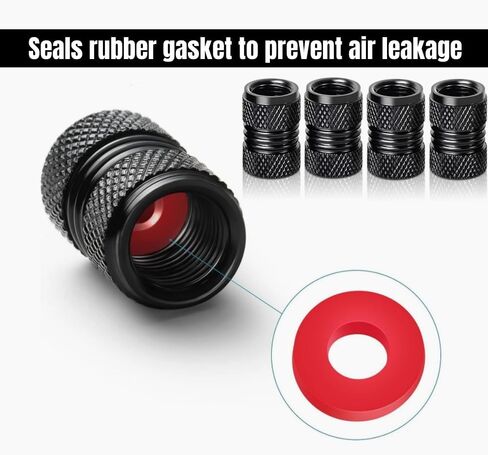 for Toyota Tacoma 4Runner Tundra Rav4 Highlander Metal Tire Valve Stem Cap Covers Air Valve Cap Set Dust Proof Leak-Proof Air Cover Logo Styling Car Accessories(Pack of 5) (A) in Saudi Arabia
