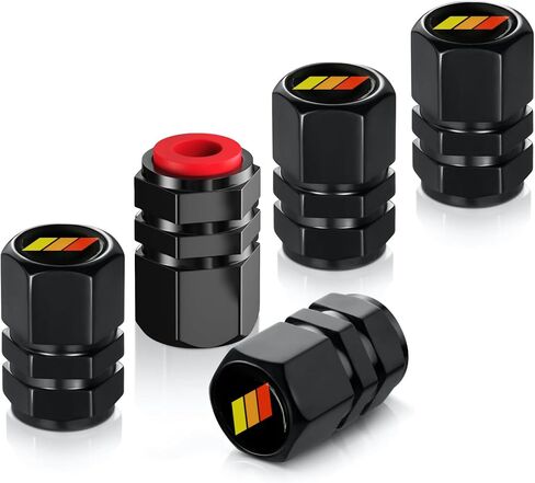 for Toyota Tacoma 4Runner Tundra Rav4 Highlander Metal Tire Valve Stem Cap Covers Air Valve Cap Set Dust Proof Leak-Proof Air Cover Logo Styling Car Accessories(Pack of 5) (A) in Saudi Arabia
