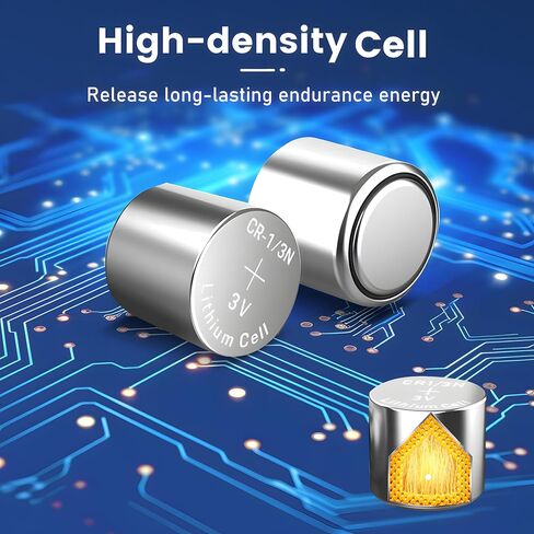 بطاريات ليثيوم CR1/3N 3V CR 1/3N DL1/3N CR-1/3N 2L76 بطارية للمسدس بالليزر طوق بكلاب 5 عبوات in Kuwait