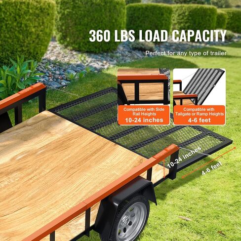 VEVOR Trailer Tailgate Lift Assist, Max 180 lbs Load Capacity, Compatible with Open Utility Trailer Tailgate and Ramp, with 10 to 24 Inches Heights Side Rail and 4 to 6 Feet Height Tail Gate or Ramp in Saudi Arabia