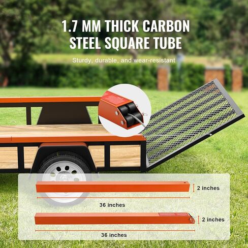 VEVOR Trailer Tailgate Lift Assist, Max 180 lbs Load Capacity, Compatible with Open Utility Trailer Tailgate and Ramp, with 10 to 24 Inches Heights Side Rail and 4 to 6 Feet Height Tail Gate or Ramp in Saudi Arabia