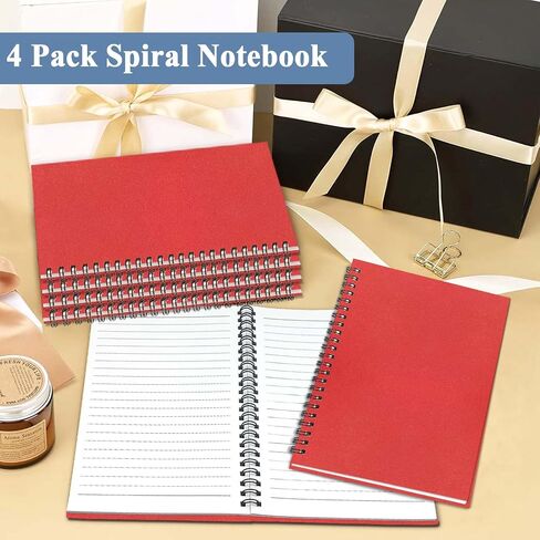 ginmlyda 3pack دفتر دوامة صغيرة a5، 8.25x5.5 "120 صفحة مبطنة واسعة يحكم مجلة دوامة السائبة فارغة غطاء كرافت دفتر دوامة ملزمة وسادات الكتابة للمنزل مكتب اجتماع العمل تدوين الملاحظات in Kuwait