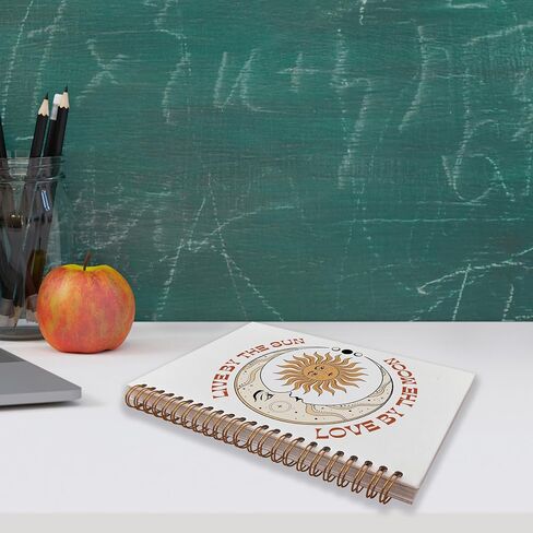 دفتر يوميات الشمس والقمر التارو - مجلة الساحرة، دفتر الساحرة الساحرة، أشياء ساحرة، هدايا التارو للنساء، دفتر ملاحظات حلزوني 5.5 × 8.، دفاتر كتابة in Kuwait