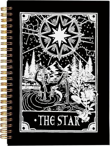 دفتر يوميات الشمس والقمر التارو - مجلة الساحرة، دفتر الساحرة الساحرة، أشياء ساحرة، هدايا التارو للنساء، دفتر ملاحظات حلزوني 5.5 × 8.، دفاتر كتابة in Kuwait