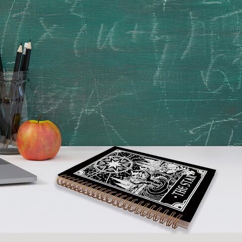 دفتر يوميات الشمس والقمر التارو - مجلة الساحرة، دفتر الساحرة الساحرة، أشياء ساحرة، هدايا التارو للنساء، دفتر ملاحظات حلزوني 5.5 × 8.، دفاتر كتابة in Kuwait