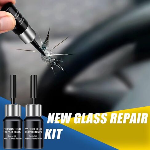 Cracks'Gone Glass Repair Kit, Windshield Repair Kit for Chips and Cracks, Car Window Chip Repair Kit, Cracks Gone Glass Kit Automotive Windscreen Tool, for Fixing Chips and Star Shaped Crack (2pcs) in Saudi Arabia