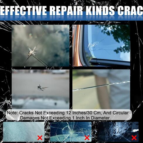 Cracks'Gone Glass Repair Kit, Windshield Repair Kit for Chips and Cracks, Car Window Chip Repair Kit, Cracks Gone Glass Kit Automotive Windscreen Tool, for Fixing Chips and Star Shaped Crack (2pcs) in Saudi Arabia