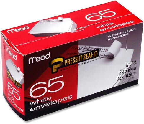 Mead Press-It Seal-It #6 3/4 White Envelopes, 65 Count (75028) Pack Of 4 =260 Envelopes in Saudi Arabia