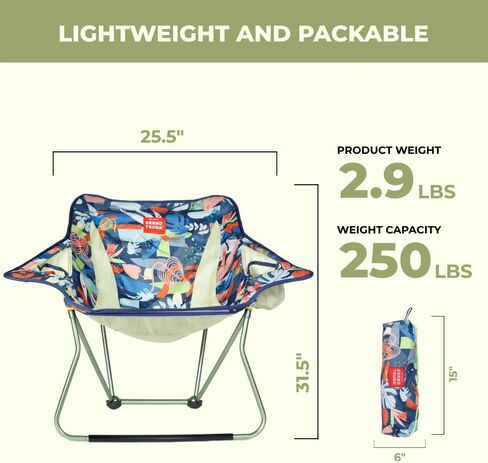 كرسي GRAND TRUNK Stonefly | كرسي خفيف الوزن وقابل للتعبئة مع ميزات مريحة (مدار داكن) in Kuwait