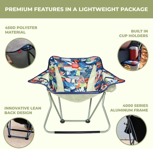 كرسي GRAND TRUNK Stonefly | كرسي خفيف الوزن وقابل للتعبئة مع ميزات مريحة (مدار داكن) in Kuwait