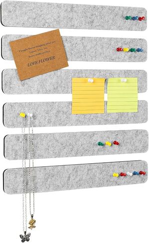 Alistar Felt Pin Board Bar Strips Self-Adhesive Bulletin Board for Bedrooms Offices Home Wall Decoration, Notice Board Cork Board with 35 Push Pins for Paste Notes, Photos, Schedules（Black） in Saudi Arabia