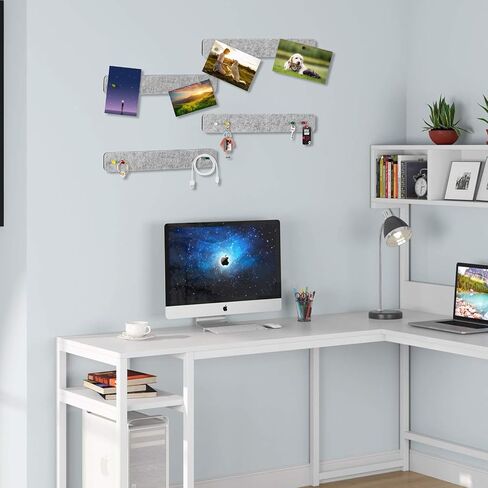 Alistar Felt Pin Board Bar Strips Self-Adhesive Bulletin Board for Bedrooms Offices Home Wall Decoration, Notice Board Cork Board with 35 Push Pins for Paste Notes, Photos, Schedules（Black） in Saudi Arabia