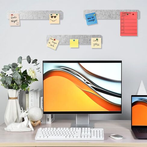 Alistar Felt Pin Board Bar Strips Self-Adhesive Bulletin Board for Bedrooms Offices Home Wall Decoration, Notice Board Cork Board with 35 Push Pins for Paste Notes, Photos, Schedules（Black） in Saudi Arabia