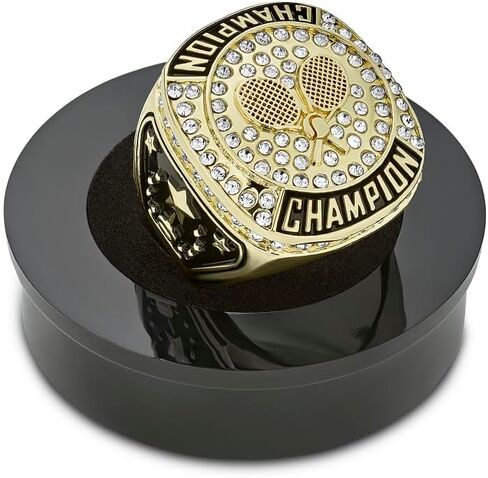 جائزة هدية لخاتم كأس التنس الذهبي لبطل التنس من Express Medals مع سلسلة رقبة للعرض وحلقات بطولة حامل in Kuwait