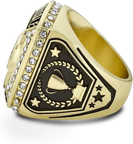 جائزة هدية لخاتم كأس التنس الذهبي لبطل التنس من Express Medals مع سلسلة رقبة للعرض وحلقات بطولة حامل in Kuwait