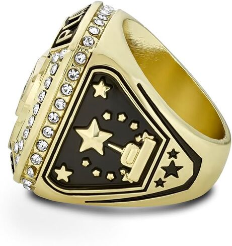 جائزة هدية لخاتم كأس التنس الذهبي لبطل التنس من Express Medals مع سلسلة رقبة للعرض وحلقات بطولة حامل in Kuwait