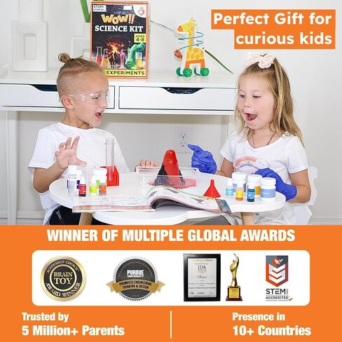 ButterflyEdufields 150+ Experiments Wow Science Kit for Boys and Girls Ages 4 6 8 10 | Birthday Gift Ideas for Boys and Girls Ages 4 to 10 | STEM Learning & Education Toys for Kids 4,5,6,7,8,9,10 Yrs in Saudi Arabia