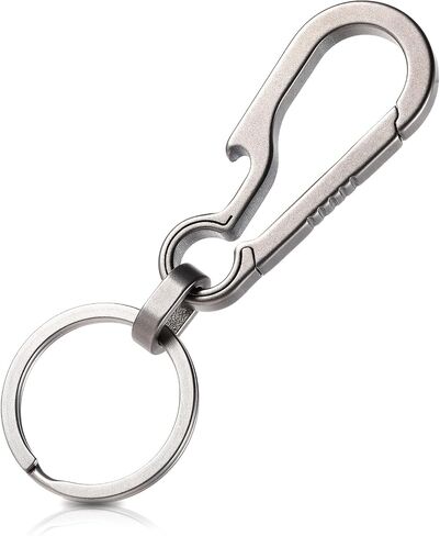Titanium Carabiner Keychain And Keyring Bottle Opener Keychain EDC Key Clip Minimalist Keychain in Saudi Arabia
