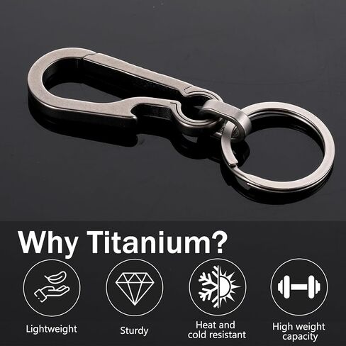 Titanium Carabiner Keychain And Keyring Bottle Opener Keychain EDC Key Clip Minimalist Keychain in Saudi Arabia