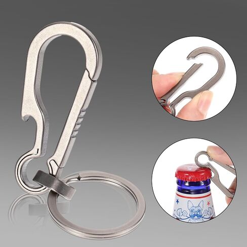 Titanium Carabiner Keychain And Keyring Bottle Opener Keychain EDC Key Clip Minimalist Keychain in Saudi Arabia