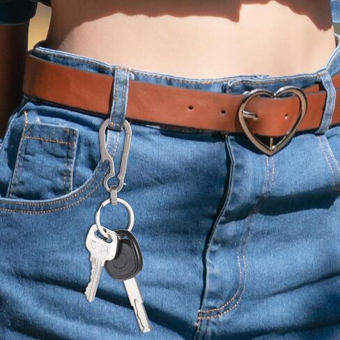 Titanium Carabiner Keychain And Keyring Bottle Opener Keychain EDC Key Clip Minimalist Keychain in Saudi Arabia